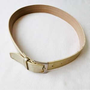 Calvin Klein Womens Belt Leather Buckle Metallic Gold Western Cowboy Costume M